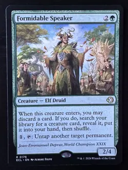 Magic: The Gathering Formidable Speaker Creature Lorwyn Eclipsed Rare Green 2026 - Image 1