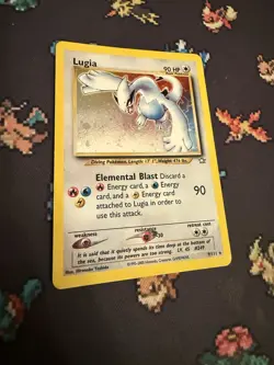 Pokemon TCG Lugia Neo Genesis Holo Card 9/111 Unlimited Rare LP/NM Condition - Image 1