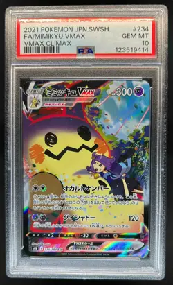2021 Pokemon VMAX Climax Mimikyu Full Art #234/184 PSA 10 - Image 1