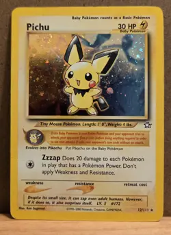 Pichu Neo Genesis 12/111 Rare Holo HP - Heavy Played - ungraded Pokemon Card - Image 1