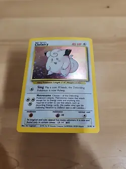 Pokemon Clefairy TCG 5/102 Unlimited Holo Rare Base Set - Image 5