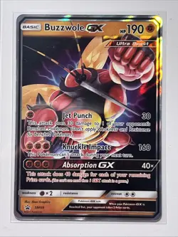 Buzzwole GX SM69 Holo Black Star Promo Sun Moon Pokemon LP - Image 1