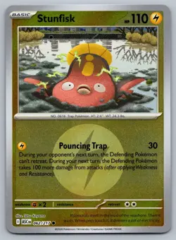 2026 Pokemon Ascended Heroes Stunfisk #062/217 Reverse Holo - Image 1