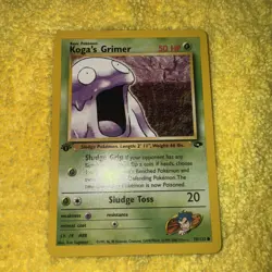 🔥Koga’s Grimer 1st Edition Pokemon Card 78/132 Gym Challenge WOTC 2000 -LP - Image 1