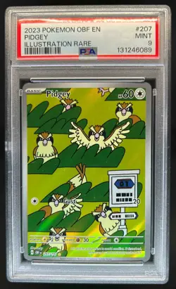 2023 Pokemon SV Obsidian Flames OBF EN Pidgey #207/197 PSA 9 - Image 1