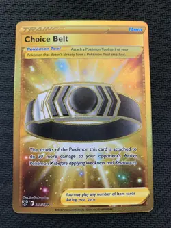 Choice Belt 211/189 Secret Rare Pokemon Card - Sw&Sh Astral Radiance Set - Mint - Image 1
