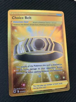 Choice Belt 211/189 Secret Rare Pokemon Card - Sw&Sh Astral Radiance Set - Mint - Image 2
