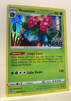 Venusaur 003/078 Rare Holo Pokemon Card - Sw&Sh Pokemon GO set - NM - Image 2