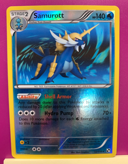 Samurott 32/114 Reverse Holo Pokemon Card - B&W Base set - 2011 - LP - Image 1