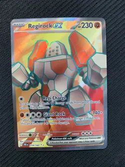 Regirock ex 214/182 Full Art Rare Pokemon Card - S&V Destined Rivals Set - NM - Image 1