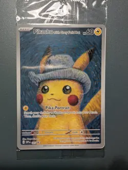 Pikachu With Grey Felt Hat 085 Promo Card Pokemon Van Gogh Museum Sealed - Image 2