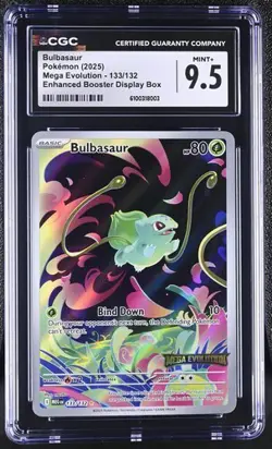 Bulbasaur *CGC 9.5* Illustration Rare *Mega Evolution Stamp* #133 *2025* Pokemon - Image 1