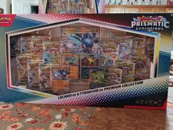 NEW Pokemon Prismatic Evolutions Lucario EX and Tyranitar EX Premium Collection - Image 1