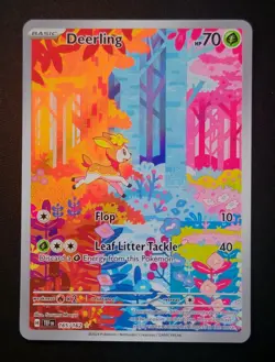 Pokemon S&V Temporal Forces Deerling Illustration Rare TEF 165/162 NM/M Holo - Image 1