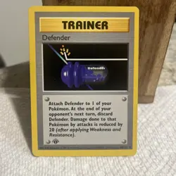 Defender 1st Edition Shadowless 80/102 Uncommon 1999 Base Set Trainer Pokemon LP - Image 2