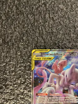 Pokemon TCG SM Black Star Promo #SM191 Full Art Mewtwo & Mew GX LP/MP - Image 2