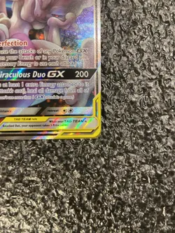 Pokemon TCG SM Black Star Promo #SM191 Full Art Mewtwo & Mew GX LP/MP - Image 5