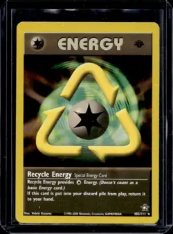 2000 Pokemon Neo Genesis 1st Edition Recycle Energy #105/111 - Image 1