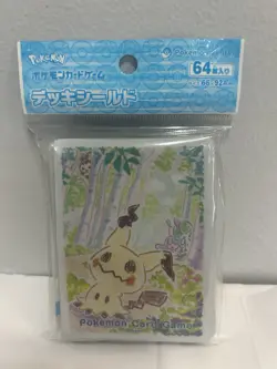 Pokemon Deck Shield Crayon Mimikyu 64 Sleeves Japan NEW Sleeve US Seller - Image 1