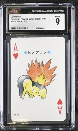 CGC 9 CYNDAQUIL ACE OF HEARTS 1999 SILVER DECK JAPANESE POKEMON TCG - Image 1