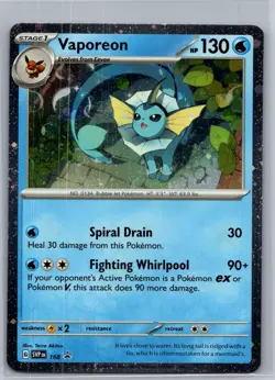 2025 POKEMON SVP EN-SV BLACK STAR PROMO #168 VAPOREON - Image 1