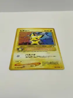 Pichu Pokemon Card Holo Rare Neo Genesis No.172 Old Back JAPAN Nintendo F/S D-35 - Image 3