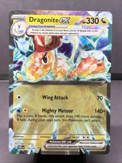 Pokemon TCG Dragonite EX 159/197 Double Rare Holo SV03: Obsidian Flames NM/M - Image 1