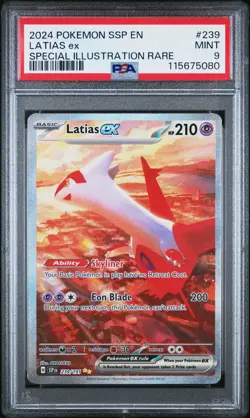 PSA 9 Latias Ex Special Illustration 239 2024 Pokemon Surging Sparks 115675080 - Image 1