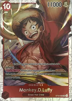 4x One Piece TCG ~ Monkey.D.Luffy (ST10-006) Ultra Deck: The Three Captains SR - Image 1