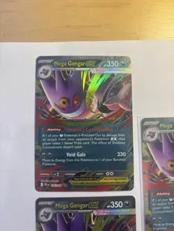 Mega Gengar Ex 056/094 X3 Card Bundle - Pokemon TCG Phantasmal Flames Near Mint - Image 2