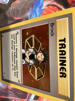 Pokemon TCG WOTC Holo Trainer Card #15/132 Brock Gym Heroes Unlimited Rare LP - Image 4