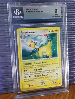 BGS 9 Ampharos 1/127 Holo Rare Platinum 2009 Pokemon Card Graded Beckett Mint - Image 2