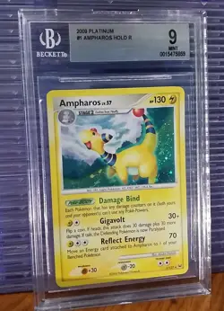 BGS 9 Ampharos 1/127 Holo Rare Platinum 2009 Pokemon Card Graded Beckett Mint - Image 3