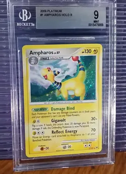 BGS 9 Ampharos 1/127 Holo Rare Platinum 2009 Pokemon Card Graded Beckett Mint - Image 4