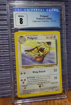 Pidgeot 33/110 RARE Graded Cgc 8 Legendary Collection Pokemon Card Slab NM/Mint - Image 1