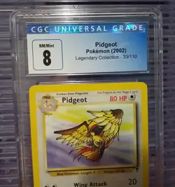 Pidgeot 33/110 RARE Graded Cgc 8 Legendary Collection Pokemon Card Slab NM/Mint - Image 2