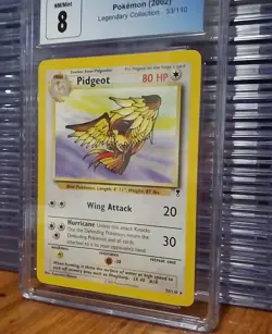 Pidgeot 33/110 RARE Graded Cgc 8 Legendary Collection Pokemon Card Slab NM/Mint - Image 3