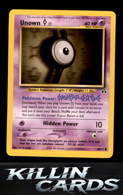 Unown [I] 68/75 Common Neo Discovery Pokemon Card NM - Image 1