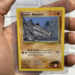 BROCK’S RHYHORN - Gym Heroes Set - 70/132 - Common - Pokemon Card - NM Vintage - Image 1