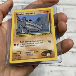 BROCK’S RHYHORN - Gym Heroes Set - 70/132 - Common - Pokemon Card - NM Vintage - Image 2