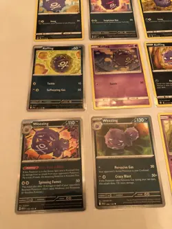 Lot of 9 Koffing and Weezing Pokemon Cards - Image 2