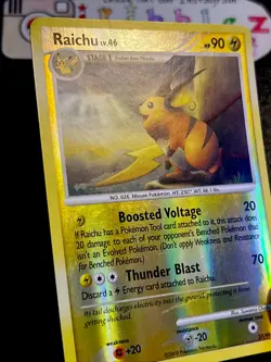 Raichu 27/99 LP Non Holo Rare Platinum Arceus Pokemon Card. Free Tracked Ship! - Image 3