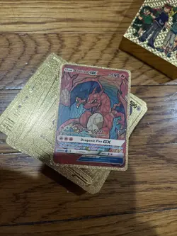 50 Card Pokemon Golden Card No Duplicates Fan Art Gold Set - Image 5