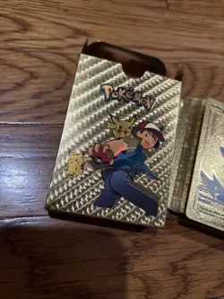 50 Card Pokemon Golden Card No Duplicates Fan Art Gold Set - Image 2