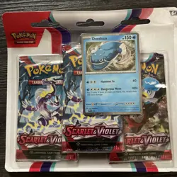 Pokemon Trading Card Games Scarlet & Violet 3 Pack Blister - Dondozo 820650853289 - Image 1