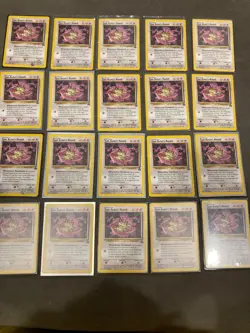 Team Rocket's Meowth 18/53 Wotc Promo lot of 20 cards LP to NM rare pokemon - Image 1