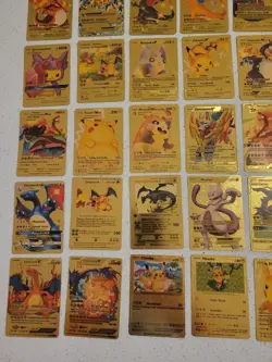 Lot of 55 Gold Foil Pokemon Card Fan Art Cards (All Cards Pictured) Mint Cond - Image 2