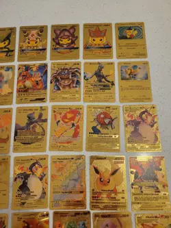 Lot of 55 Gold Foil Pokemon Card Fan Art Cards (All Cards Pictured) Mint Cond - Image 3