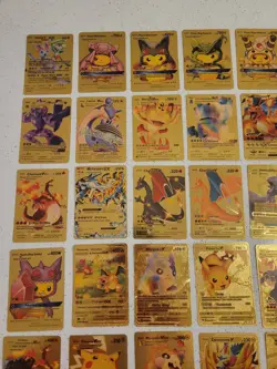 Lot of 55 Gold Foil Pokemon Card Fan Art Cards (All Cards Pictured) Mint Cond - Image 4