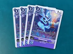 Ghostmon BT21-065 Playset World Convergence Digimon Card Game x4 - Image 1